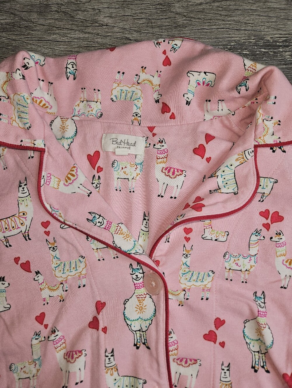 Bed Head Pajamas PJs Sleepwear Llama Love Set Women's XS Pink BedHead - Picture 4 of 6